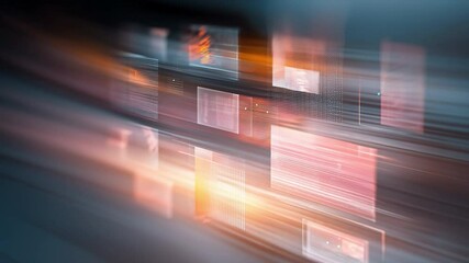 Poster - Abstract Data Stream: Visualize a seamless flow of data, with light streaks forming a dynamic backdrop. The image captures the intricate network of connections that define our digital world.