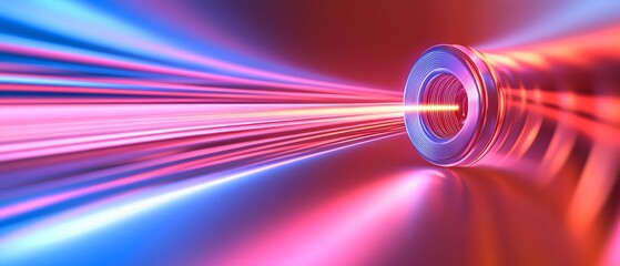 Poster - Fiber Optic Cable Transmitting Data with Light