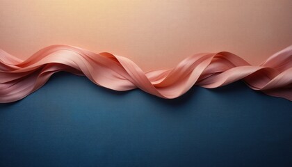Poster - Elegant flowing ribbon display studio setting digital art minimalist environment aesthetic perspective concept of grace and movement