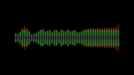Wall Mural - abstract equalizer audio music sound wave. digital spectrum bright glowing neon vibrant vj disco sty