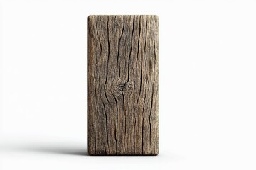 Poster - natural wooden block with detailed grain pattern showcasing rustic texture indoors