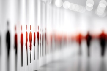 Poster - Artistic display of silhouettes in a modern gallery showcasing contemporary design and creativity