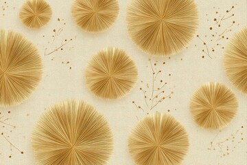 Aufkleber - Decor with natural textures featuring circular motifs on a soft background creates a modern and elegant atmosphere