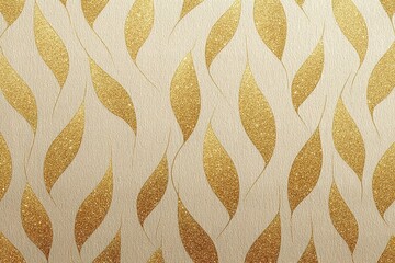 Poster - elegant gold wave pattern wallpaper design featuring a shimmering texture suitable for interior deco