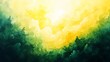 © AsterionMad - Abstract Watercolor Sky Painting with Yellow and Green Clouds