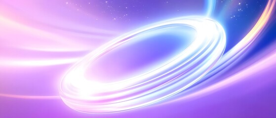 Poster - Abstract Glowing Ring with Light Trails