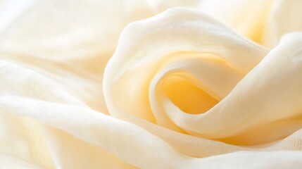 Poster - Soft Yellow Fabric Draped Elegantly in Natural Light for Stylish Textile Display : Generative AI