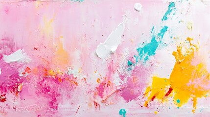 Poster - Abstract Colorful Oil Painting with Vibrant Texture and Patterns : Generative AI