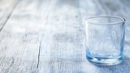 Poster - Empty Glass on Rustic Wooden Table Perfect for Mocktail or Drink Photography : Generative AI