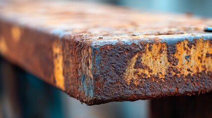 Aufkleber - Textured Close Up of Rusty Metal Surface Showing Decay and Industrial Background for Artistic Projects : Generative AI