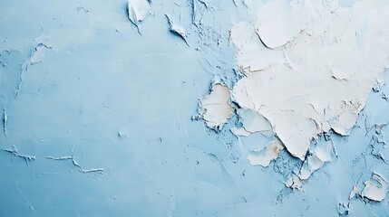 Aufkleber - Textured Blue Paint Peel on Wall Creating an Aged and Weathered Look : Generative AI