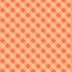 Wall Mural - gingham seamless pattern.checkered tartan plaid repeat pattern in orange brown.geometric vector illu