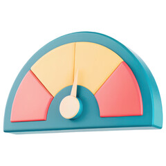Poster - colorful investment gauge representing financial growth and progress clipart Photo isolated on transparency background