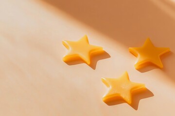 Poster - Minimalist star rating system design with flat ui elements for review applications