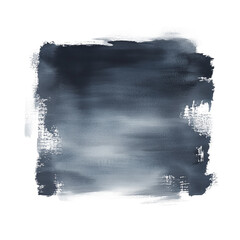 Aufkleber - Dramatic indigo watercolor wash with textured edges for backgrounds or overlays