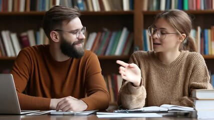 Poster - Talented Student Receives Help From Classmate in University Library Generative AI