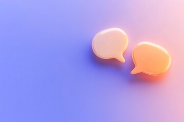 Poster - Modern flat ui design with chat bubble icon for digital communication concepts