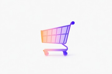 Poster - Modern flat ui design of gradient shopping cart icon for digital platforms