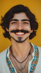 Poster - Portrait of a person with facial hair, suitable for use in editorial or commercial contexts.