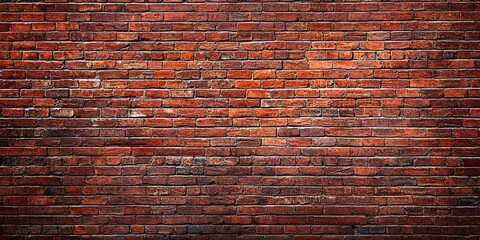 Aufkleber - A textured brick wall featuring varied shades of red and brown, showcasing an aged and rustic appearance.