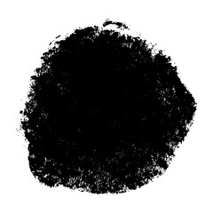 Poster - crayon texture round grunge brush. Circular paint splashes in crayon textures. Flat vector illustration isolated on white background.