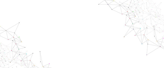 Fototapete - Vector Connect link background. global network technology concept. Digital technology futuristic internet network speed connection black background.