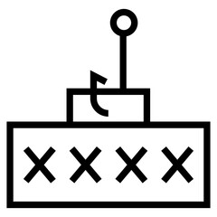 Poster - password phishing vector icon