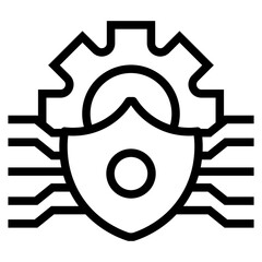 Poster - cyber security vector icon