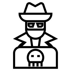 Poster - hacking vector icon