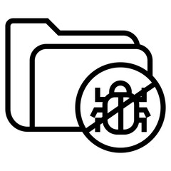 Poster - destroy infected files vector icon