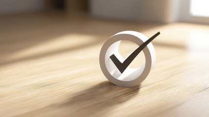 Poster - A series of repeated tick marks on a clean surface illustrating the concept of checklist preparation and completion tasks