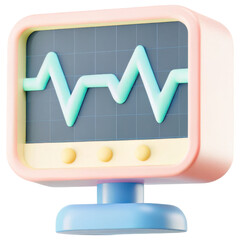 Poster - colorful monitor displaying fluctuating graph symbolizes investment trends. clipart Photo isolated on transparency background