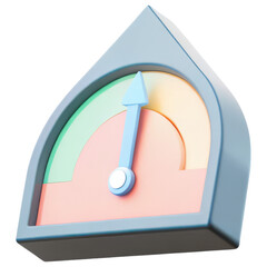 Poster - colorful investment gauge symbolizes growth and progress in finance clipart Photo isolated on transparency background