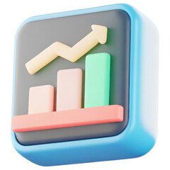 Poster - Investment trends can be visualized through colorful graphs and charts. clipart Photo isolated on transparency background