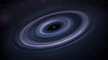 Poster - Cosmic dust and gas encircle central point forming swirling spiraling cosmic vortex in space