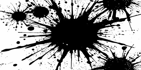 Poster - Splash Texture grunge black or white of grunge cracks dust and scratches old paint texture vector white background.
