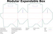 © Bappaditya Roy - Modular Expandable Box Design Template Easy Assembly, Customizable Packaging