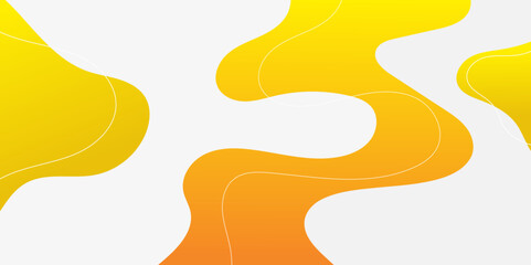 Poster - abstract orange wavy background. dynamic shapes composition. vector illustration.