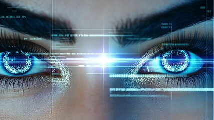 Poster - Digital Eyes: A Futuristic Vision of Technology and Humanity