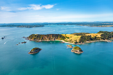 moturoa island, bay of islands, north island, new zealand, oceania.