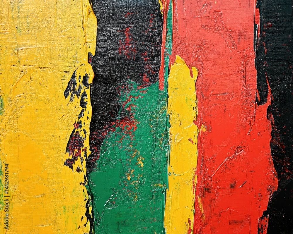 Cultural Celebration Heritage Canvas with Abstract Pan-African Colors ...
