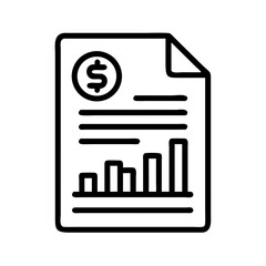 Poster -  Business Report Icon Representing Financial Overview