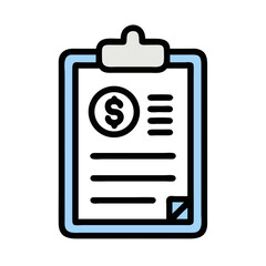 Poster - Clipboard with Dollar Icon Representing Financial Management