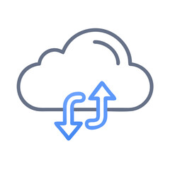 Poster - Cloud Upload Icon Representing Data Synchronisation
