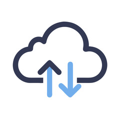 Poster - Cloud Upload Icon Representing Data Synchronisation