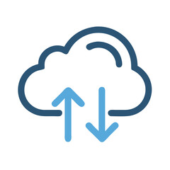 Poster - Cloud Upload Icon Representing Data Synchronisation
