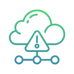 Poster - Cloud Warning Icon Representing Network Issues