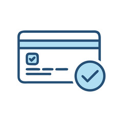 Poster - Credit Card with Checkmark Icon Representing Verification