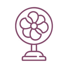 Poster - Desk Fan Icon Representing a Cooling Device for Summer