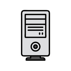 Aufkleber - Desktop Tower Icon Representing a Personal Computer